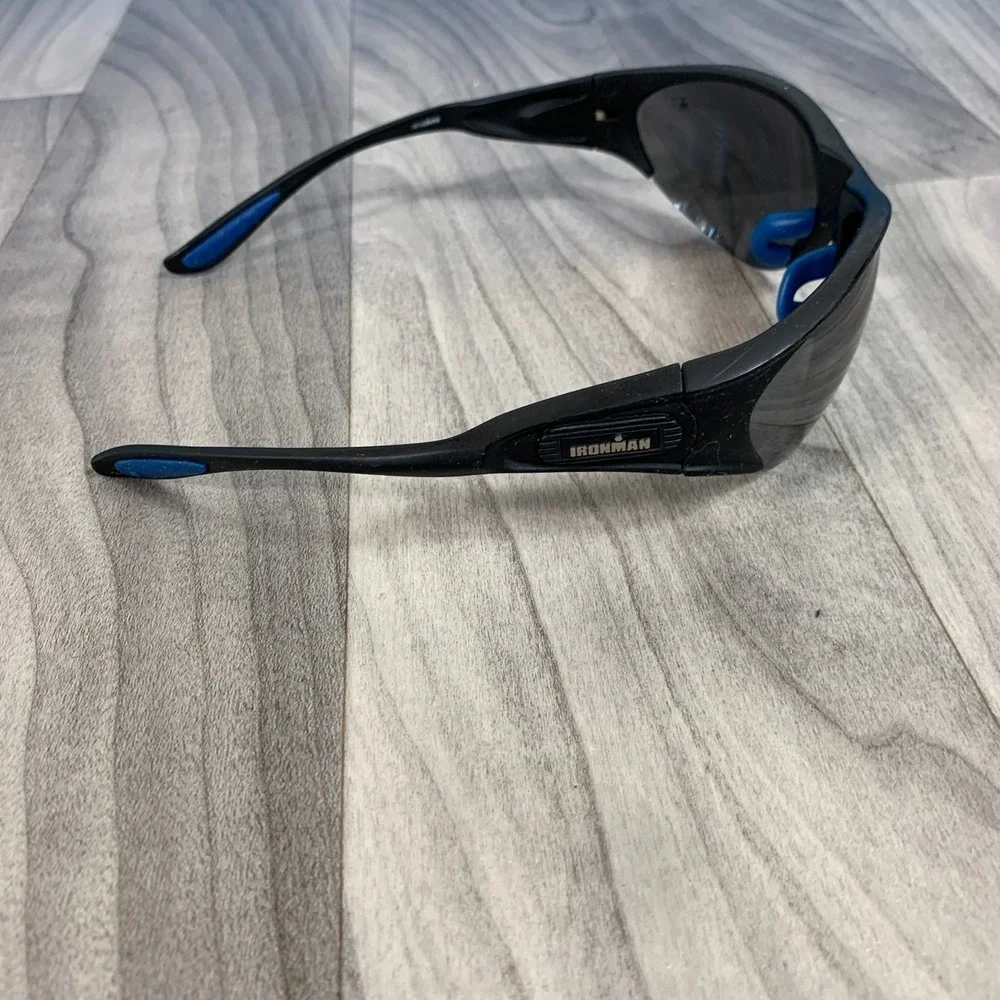 Ironman Concentration Sunglasses Black Wrap Sport UV Men Black